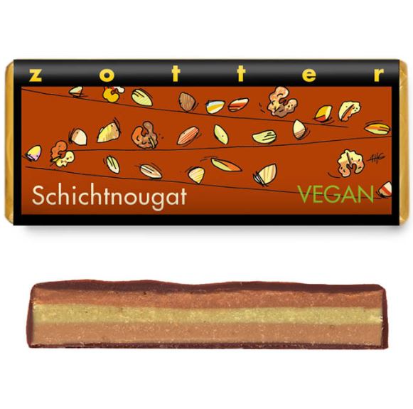 Bio-Zotter-Schokolade "Schichtnougat" 